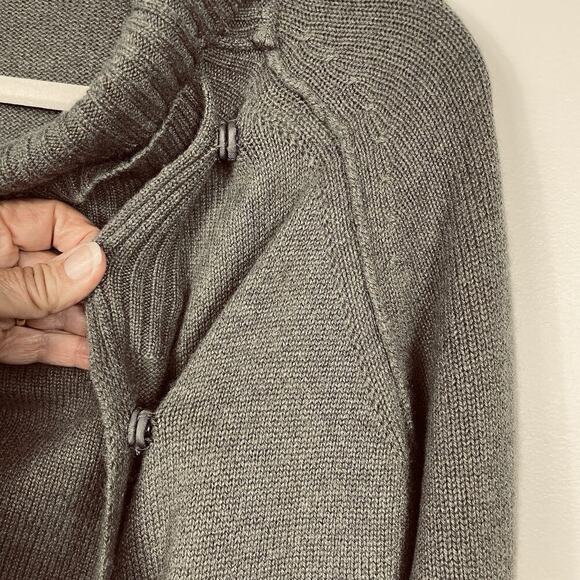 360 Cashmere Sweater Size XS Cocoa Brown Jordana Cowl Neck Wrap Lagenlook Boho - Picture 8 of 11